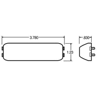 Truck-lite 19 Series, Red or Clear Rectangle, 2 Bulbs, 12V Marker/Clearance Light