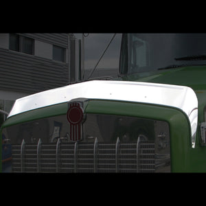 Trux - Kenworth T800 Stainless Steel Hood Shield Bug Deflector