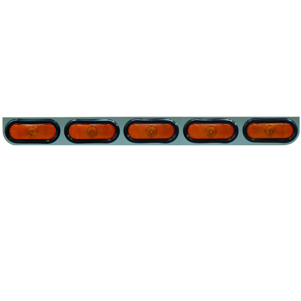 Roadworks 48" Stainless Steel Bar with 5 Oval Light Holes