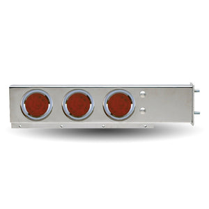 Trux Flat Top Mud Flap Hanger w 3 3/4" Bolt Spacing & 4" Clear LEDs