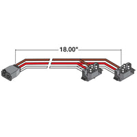 Stop/Turn/Tail Plug, 16 Gauge GPT Wire, Female PL-3, Right Angle PL-3/Right Angle PL-3, 18 in.