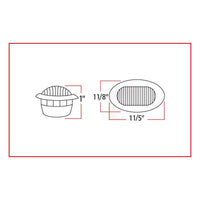 Trux 3/4" Clear Amber Marker Oval LED Light (2 Diodes)