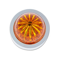 United Pacific Watermelon Lens Bumper Guide Top W/ Chrome Base - Amber (2 Pack)