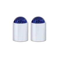 United Pacific Dome Lens Bumper Guide Top w/ Chrome Base - Amber or Blue (2 Pack)