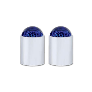 United Pacific Dome Lens Bumper Guide Top w/ Chrome Base - Amber or Blue (2 Pack)