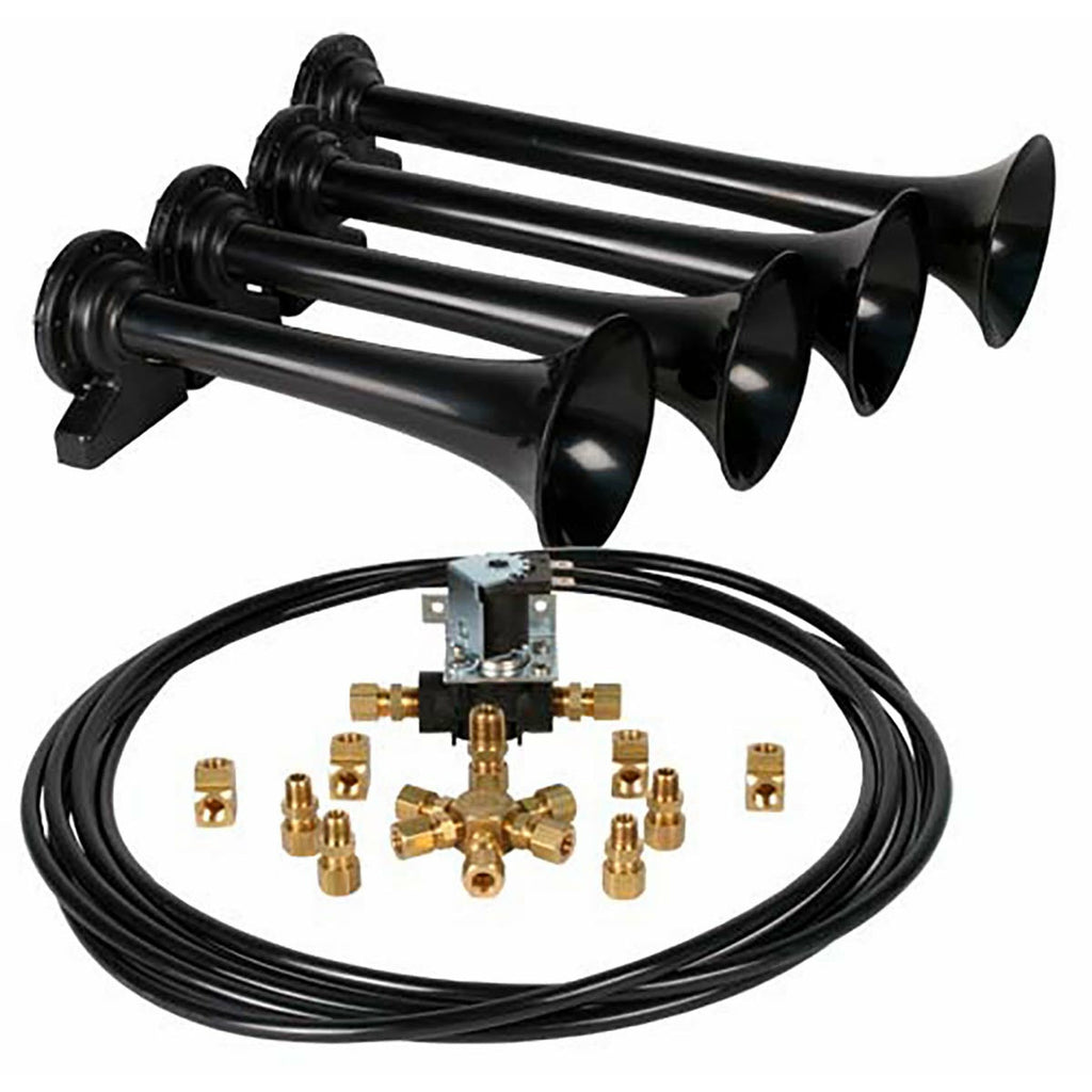 Black Plastic 4 Trumpet Set