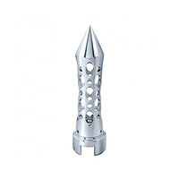 Chrome "Daytona" 13/15/18 Speed Spike Gearshift Knob w/ Adapter - Vertical