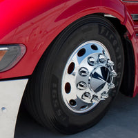 1 1/2" X 2 3/4" Chrome Plastic Bullet Nut Cover - Push-On (20 pack)