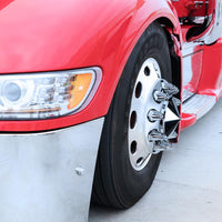 1 1/2" X 2 3/4" Chrome Plastic Bullet Nut Cover - Push-On (20 pack)