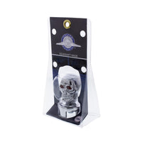 Chrome Skull Head 13/15/18 Speed Gearshift Knob w/ Adapter