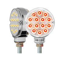 Grand General Red/Amber 3" Round Double Face Spyder Turn Signal Light.