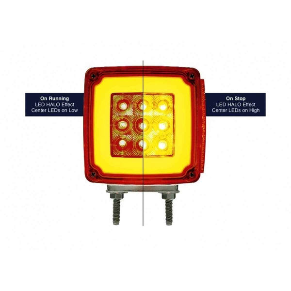 thumbnail image 2 of 4" Double Face LED Popsicle Light – Clear Lens, Red/Yellow Turn Signal – Grand General 78363 2 of 6
