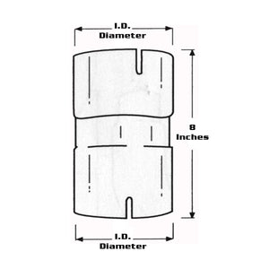 Grand Rock - 8" to 5" (I.D. to I.D.) Exhaust Coupler (Aluminized or Chrome)