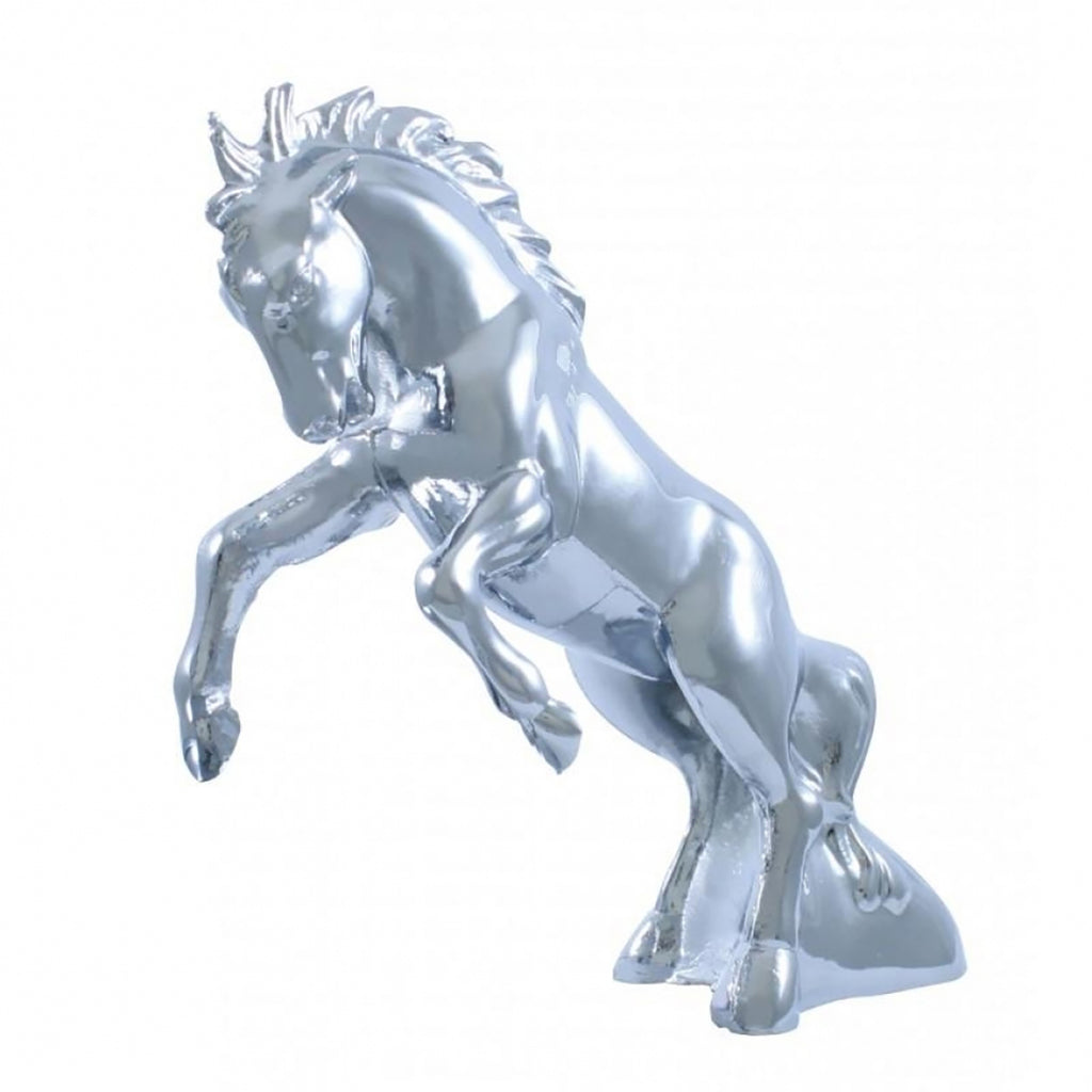 United Pacific - Chrome or Black Fighting Stallion Hood Ornament