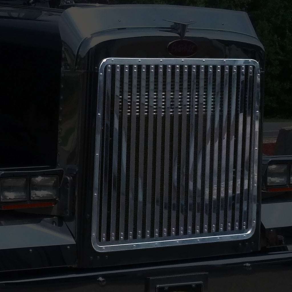 Peterbilt 379 Short Hood Stainless Steel Grill Surround & Trim