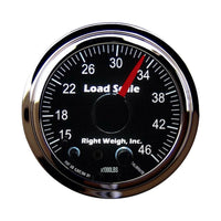 Right Weigh Interior Analog Onboard Load Scale Dash Gauge (Black or Chrome Finish)