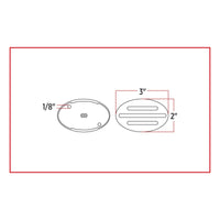 Trux Small LED Oval Flatline Marker Light