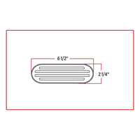 Trux 6" LED Clear Oval Flatline Light