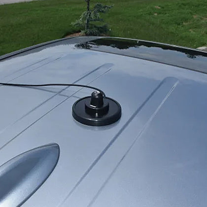 Tram® 5-Inch Black Steel NMO Magnet Mount with RG58 Coaxial Cable and UHF PL-259 Connector