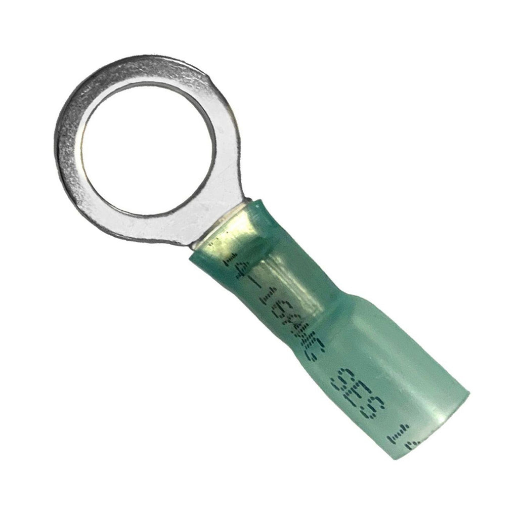 Heat Shrink Ring Terminal 16-14 AWG 3/8" Stud (Individual or Pack of 100)