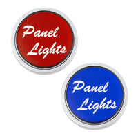 United Pacific - "Panel Lights" Dash Knob w Glossy Sticker Label (Red or Blue)