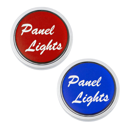 United Pacific - "Panel Lights" Dash Knob w Glossy Sticker Label (Red or Blue)