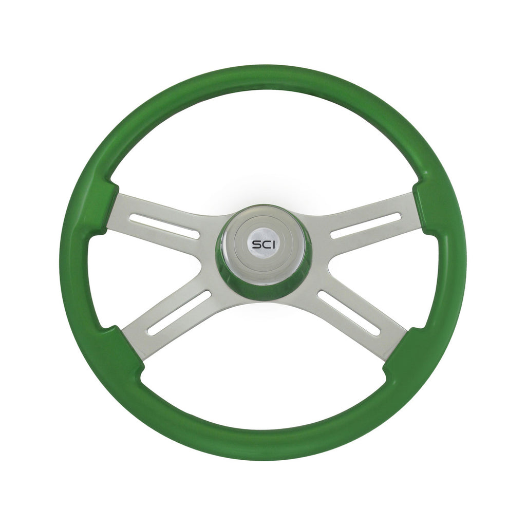 Steering Creations Classic Green Steering Wheel w/ Matching Bezel