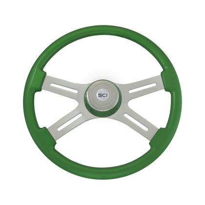 Steering Creations Classic Green Steering Wheel w/ Matching Bezel