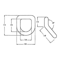 1" Forged 55 Degree Angled D-Ring With Weld-On Mounting Bracket