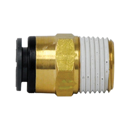 D.O.T.  Composite 1/2" Air Push Lock to 1/2" Pipe Thread Fitting