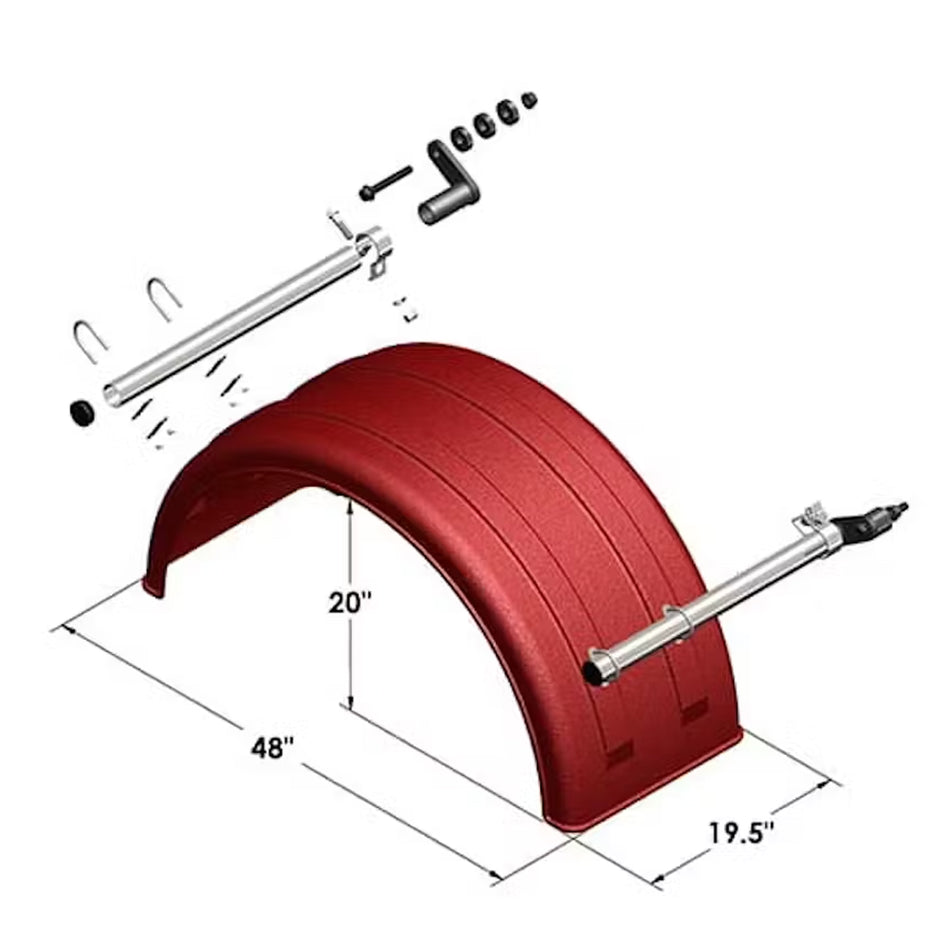 Minimizer - 2260 Half Circle Fender (Red)
