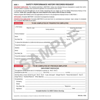 Safety Performance History Records Request (Padded Format, 8-1/2" W x 11" L)