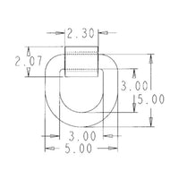 Buyers - 1"D x 3"H x 3"W Forged D-Ring with Weld-On Bracket