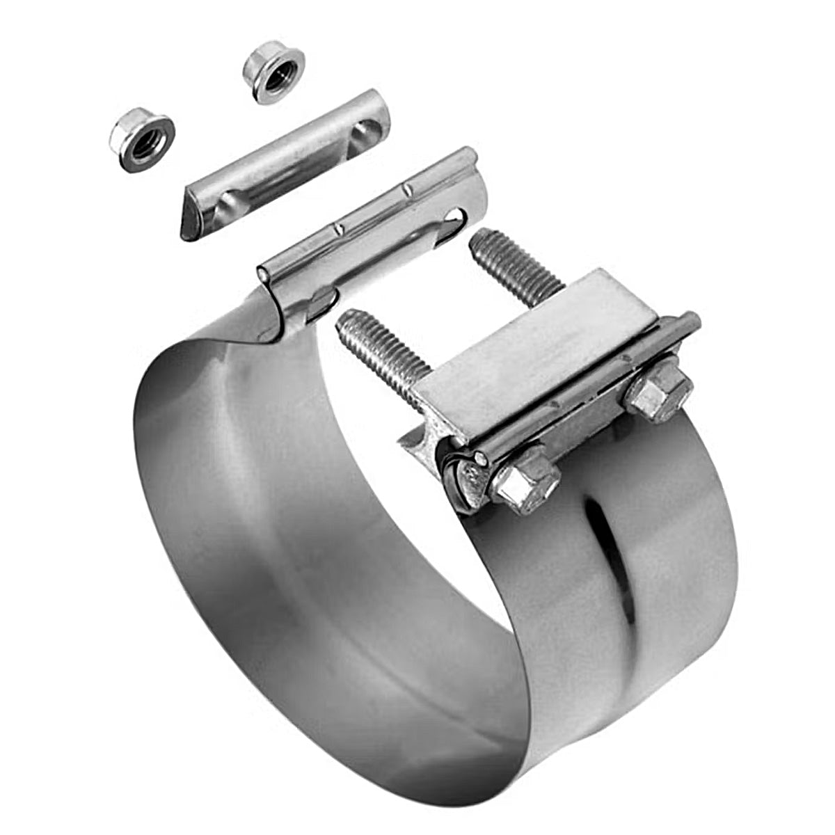 Dynaflex - 5" Preformed Stainless Steel Band Clamp - Berube's Truck Accessories
