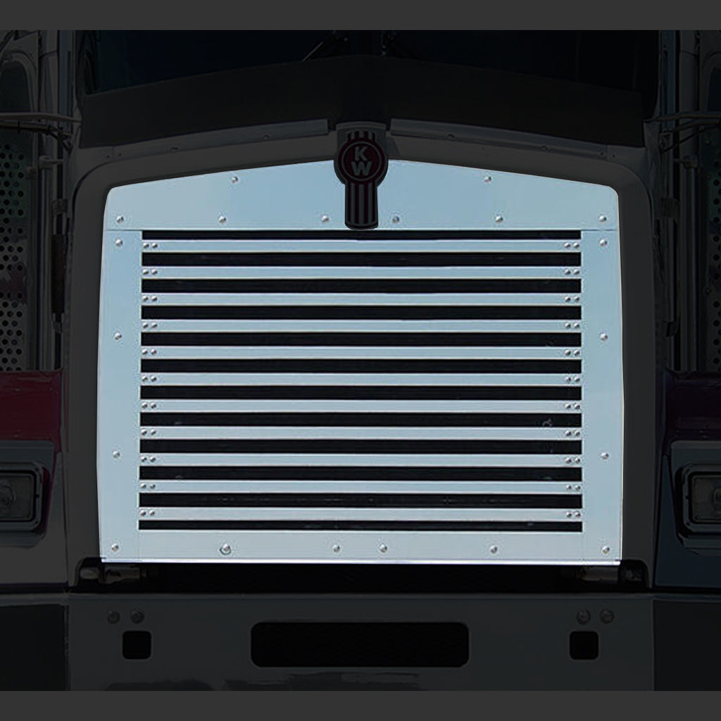 RoadWorks - 1995+ Kenworth T800 Replacement Grill Insert w 11 Horizontal Bars