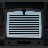 RoadWorks - 1995+ Kenworth T800 Replacement Grill Insert w 11 Horizontal Bars