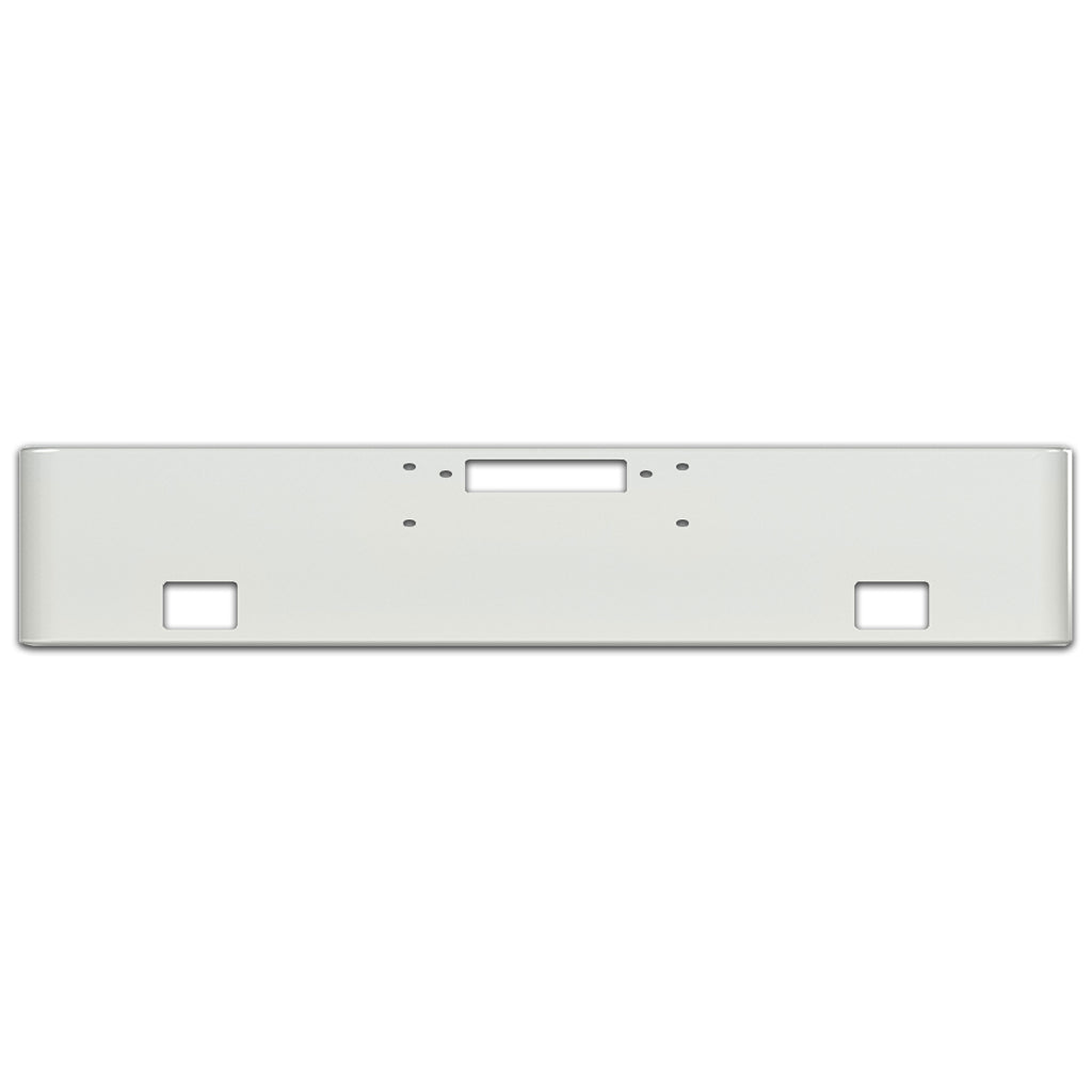 1989 & Later Western Star Constellation, Heritage 18" Texas Square, Rolled End, 7GA Steel Chrome Bumper