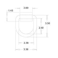 Bolt-On 1/2" Forged Lashing D-Ring