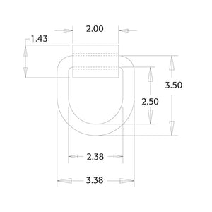 Bolt-On 1/2" Forged Lashing D-Ring