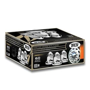 33mm Chrome ABS Plastic Push-On Nut Covers with Flange