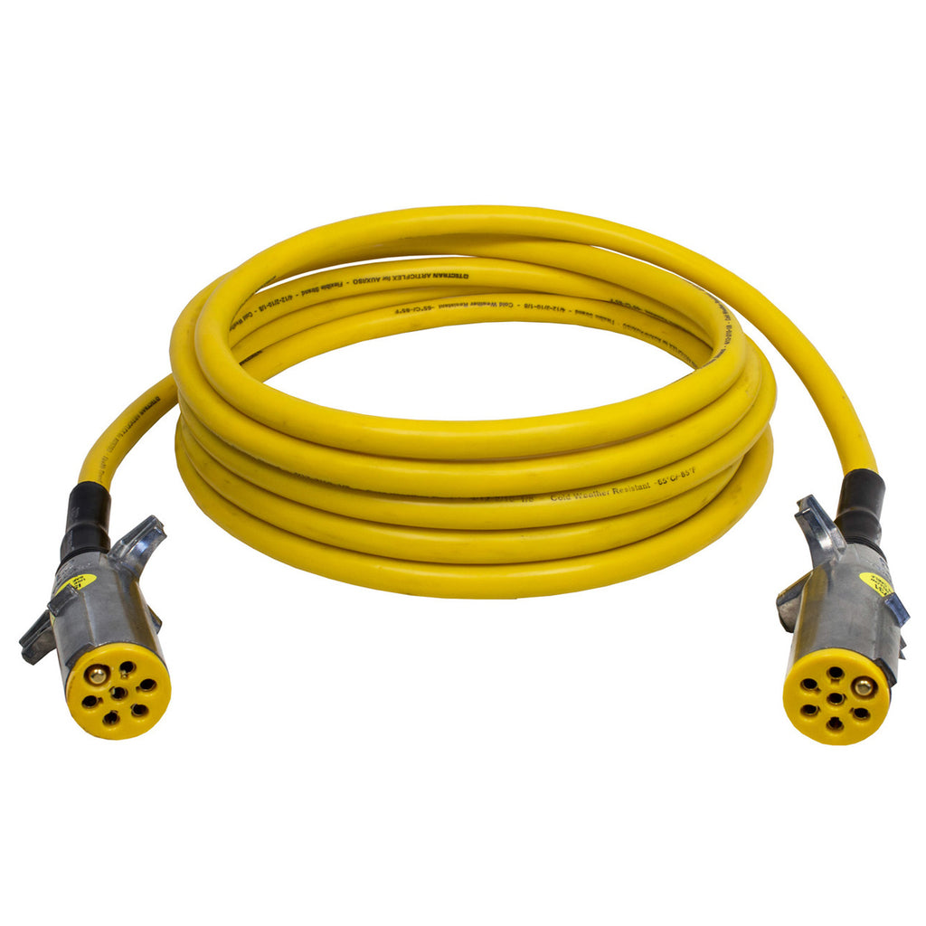 ARTICFLEX™ 7-Way Auxiliary Straight 1/8 Gauge 10ft. Cable w Die-cast SAE J560 Buffalo Plugs