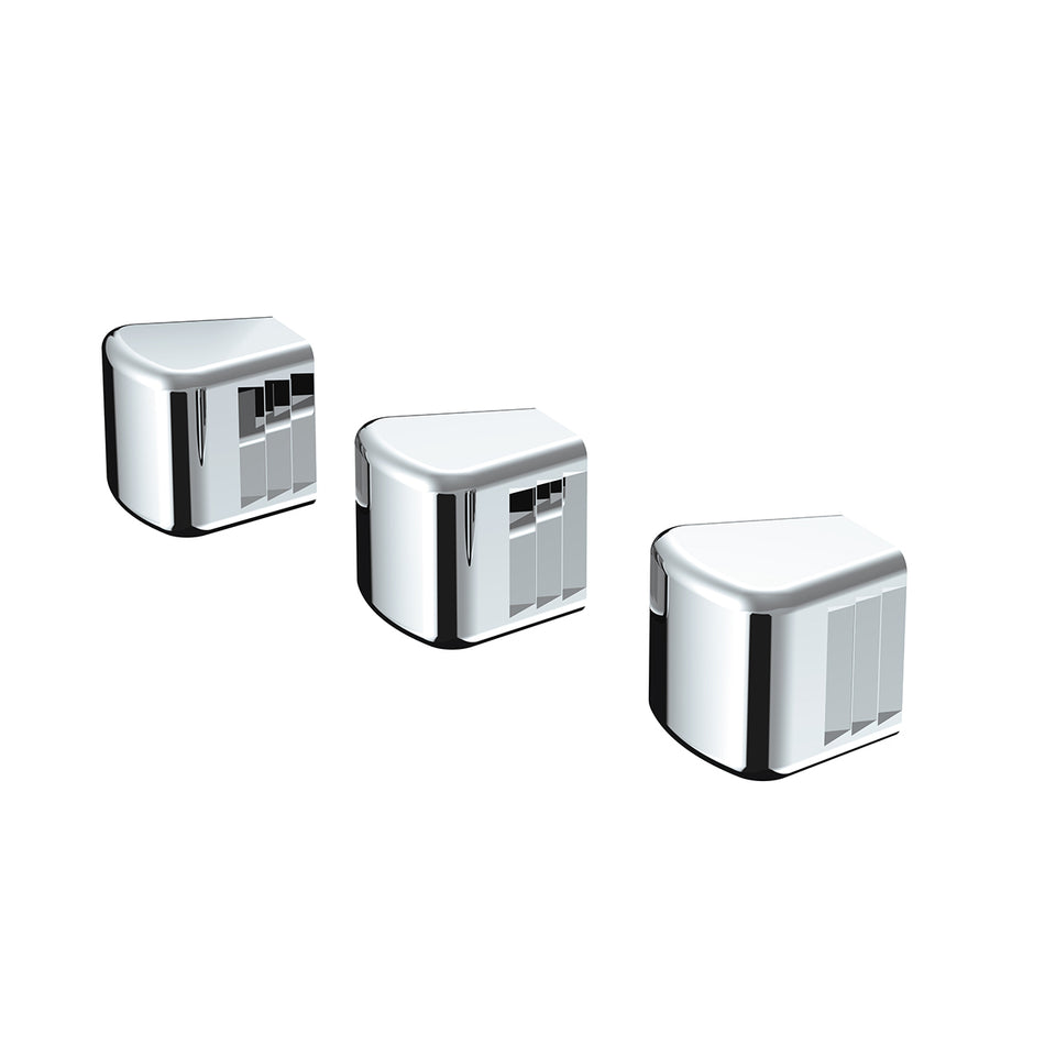 United Pacific - Kenworth or Freightliner Chrome Plastic A/C & Heater Slider Control Knobs - Berube's Truck Accessories
