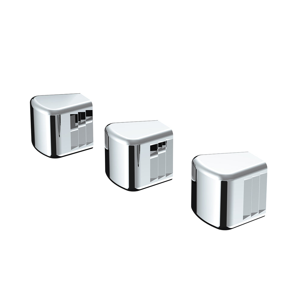 United Pacific - Kenworth or Freightliner Chrome Plastic A/C & Heater Slider Control Knobs