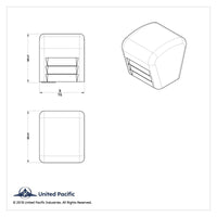 United Pacific - Kenworth or Freightliner Chrome Plastic A/C & Heater Slider Control Knobs
