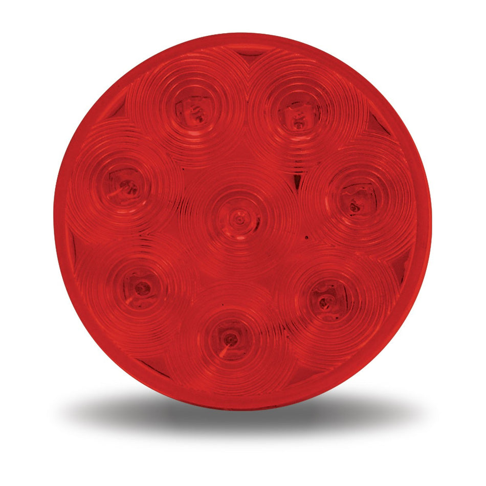Trux 4" Red Stop, Turn & Tail Round LED Lights - 8 Diodes