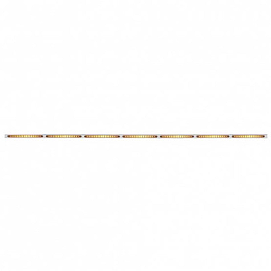 94" Stainless Light Bracket With 7X 14 LED 12" Light Bars - Amber LED (Amber Lens)