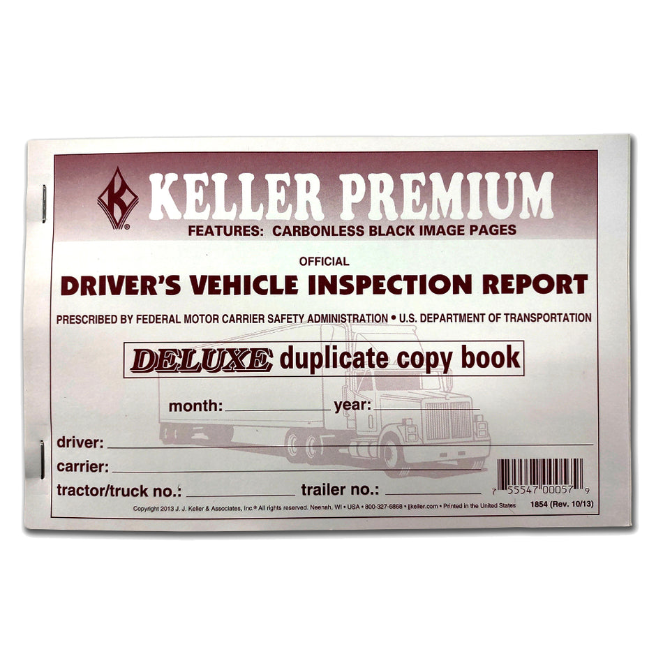 Driver Daily Vehicle Inspection Report Book, 2-Ply, Carbonless (155-B)