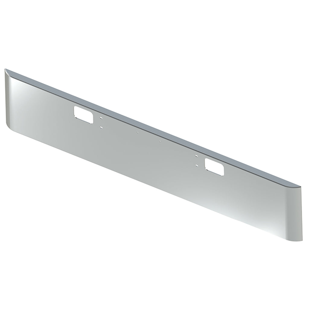 International 18" Texas Square End 10GA Chrome Steel Bumper w Bolt & Hitch Holes