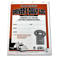 Five-In-One Driver’s Daily Log Books, 2-Ply, Carbonless