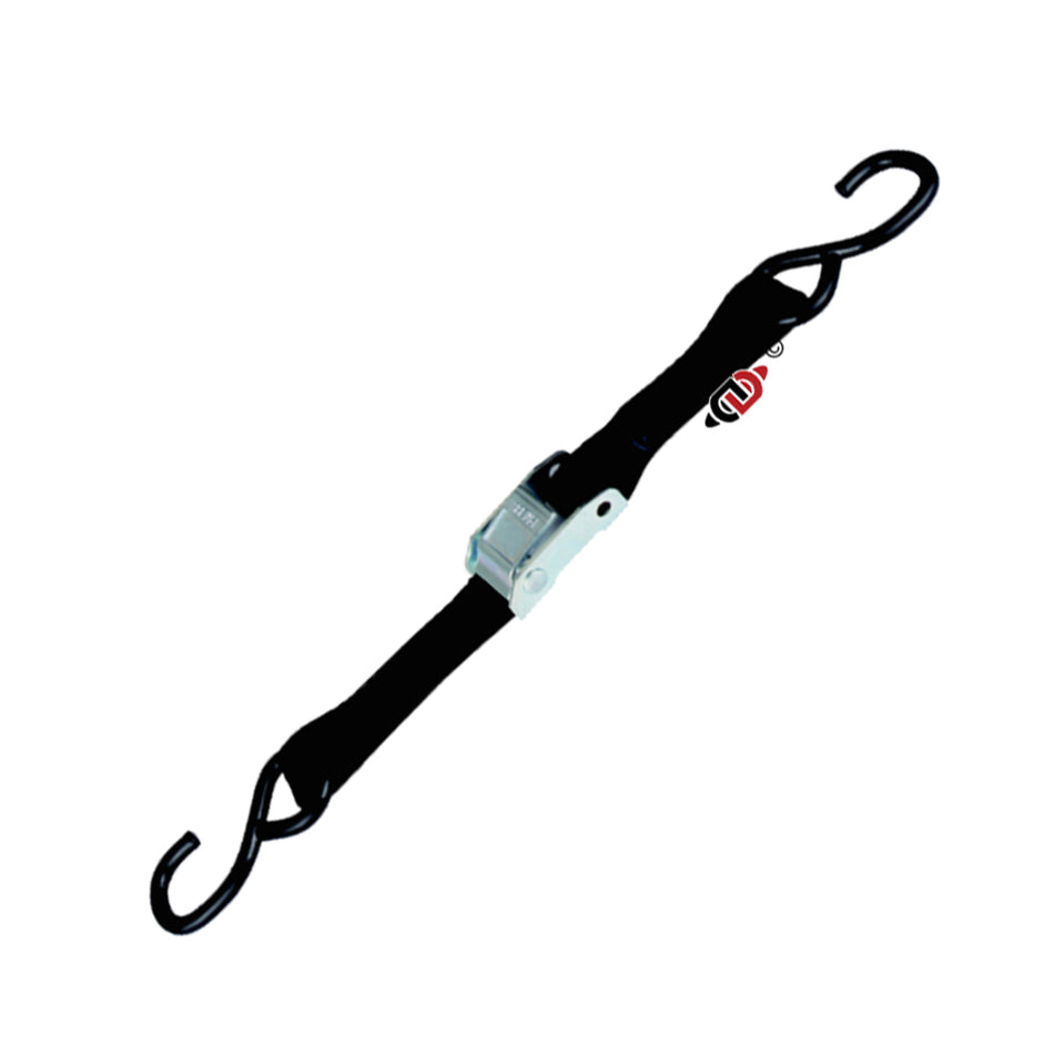 1″ x 20′ Utility Tie-Down Cam Buckle Strap w/ Vinyl Coated S-Hooks Each End